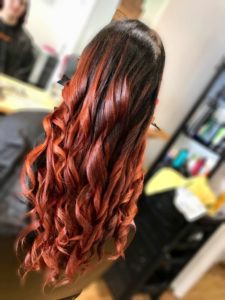 copper balayage